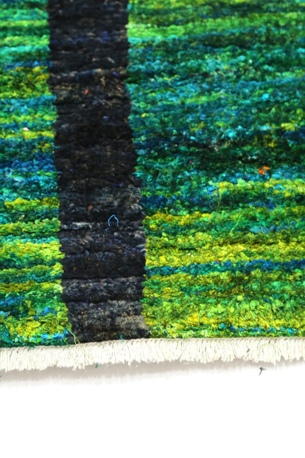Serengeti Sunset Hand-Knotted Recycled Sari Silk Rug