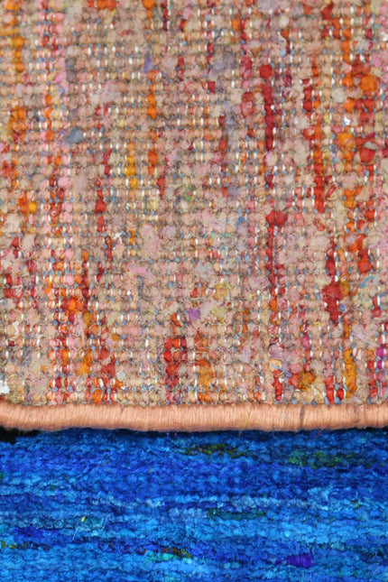 Serengeti Sunset Hand-Knotted Recycled Sari Silk Rug