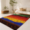 Hand Knotted Recycled Sari Silk Rug – Multicolor Tribal Landscape Area Rug - Silver Sydney