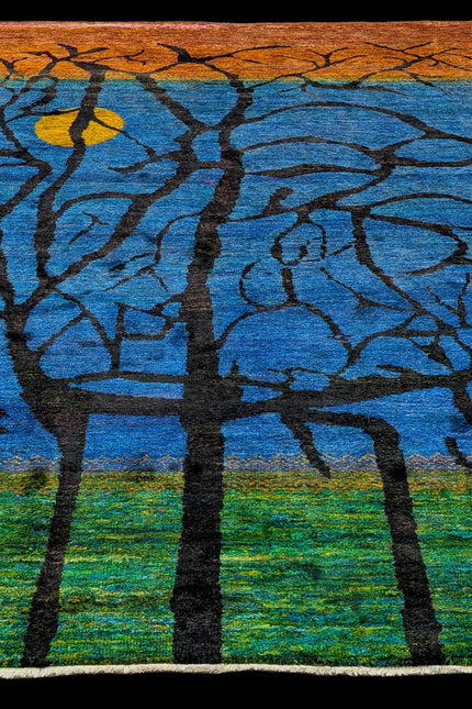 Serengeti Sunset Hand-Knotted Recycled Sari Silk Rug
