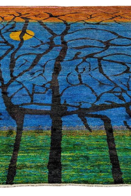 Serengeti Sunset Hand-Knotted Recycled Sari Silk Rug