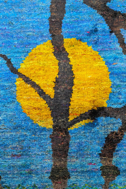 Serengeti Sunset Hand-Knotted Recycled Sari Silk Rug