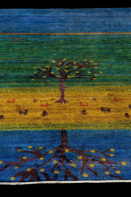 Handmade Recycled Sari Silk Area Rug by Silver Sydney