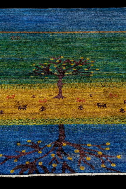 Handmade Recycled Sari Silk Area Rug by Silver Sydney