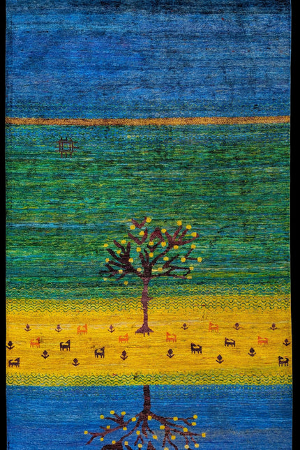 Handmade Recycled Sari Silk Area Rug by Silver Sydney
