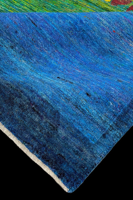Handmade Recycled Sari Silk Area Rug by Silver Sydney